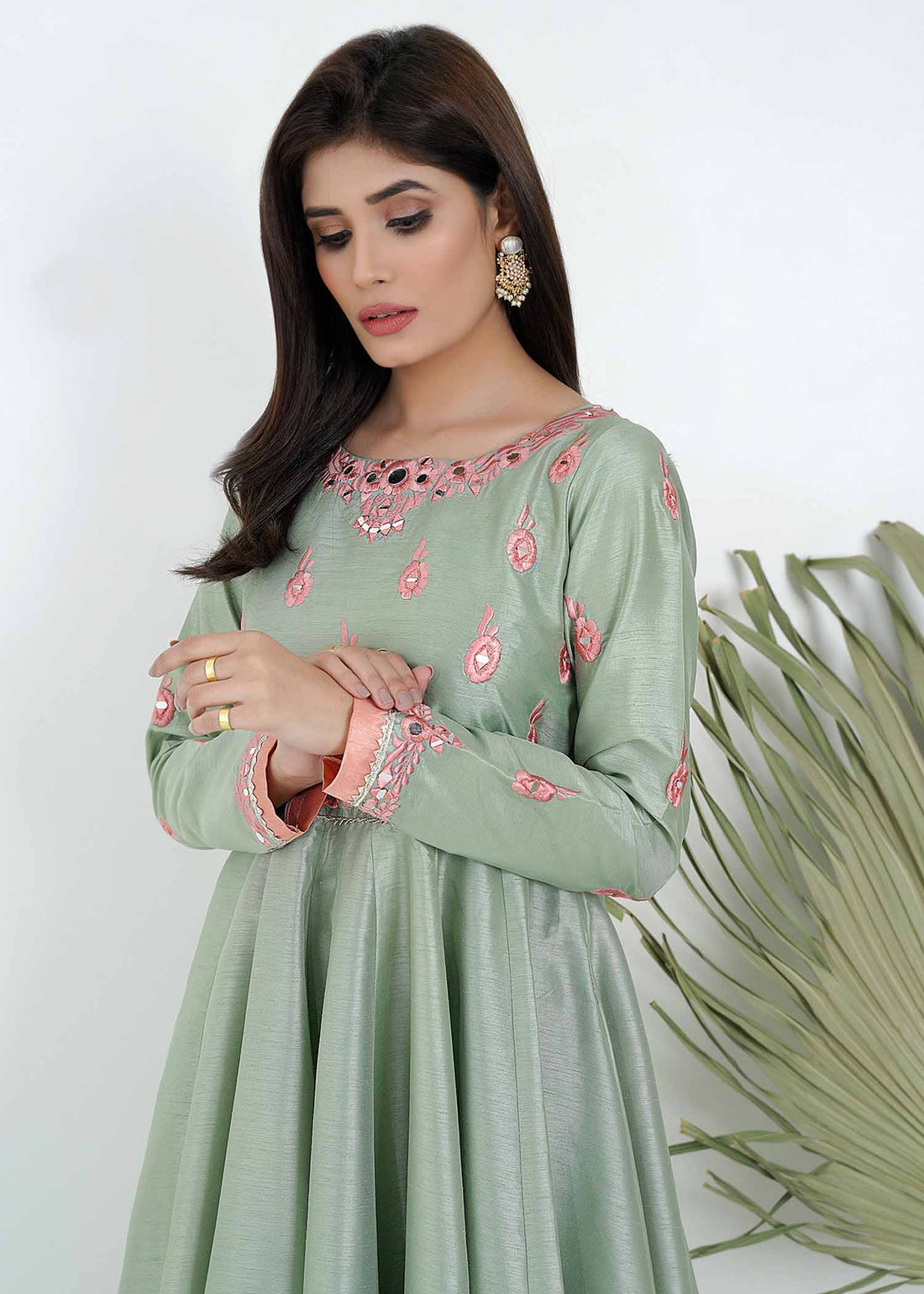 Mint green peshwas - Agha Hassan