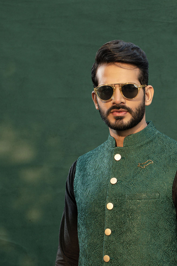 DEEP GREEN WAISTCOAT - Leon