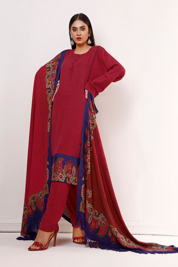 ASTRAKHAN SHIRT SHAWL & BOTTOM - Rizwan Beyg