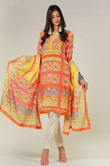 BALUCHI SHEESHA YELLOW KURTA - Rizwan Beyg