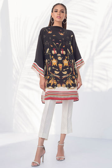 BLACK CREPE TUNIC - Sania Maskatiya