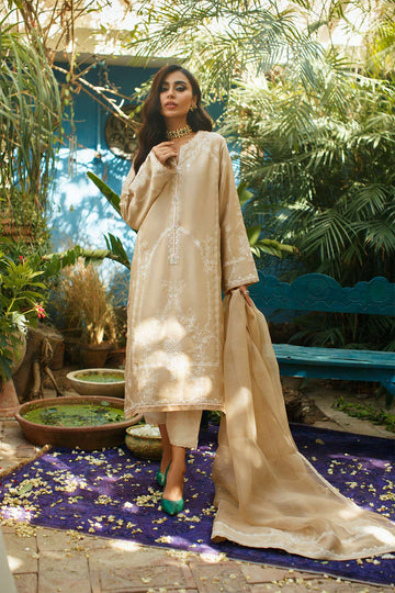 Beige Emma Shirt and Dupatta - Farah Talib Aziz