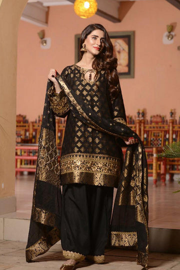 Black Dahlia (3-Piece) - Ns Ecstasy by Nilofer Shahid