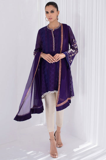 EMBROIDERED COTTON NET KURTA - Sania Maskatiya