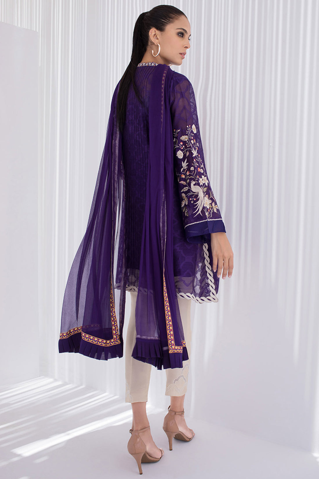 EMBROIDERED COTTON NET KURTA - Sania Maskatiya