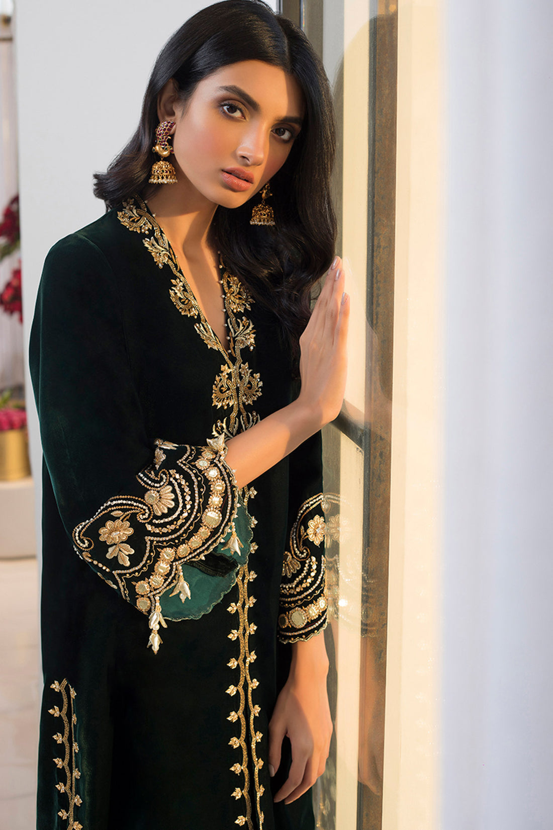 EMERALD FRONT OPEN KURTA - Sania Maskatiya