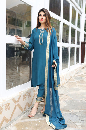 Dusk Blue - Exclusive Collection by Hina Hassan