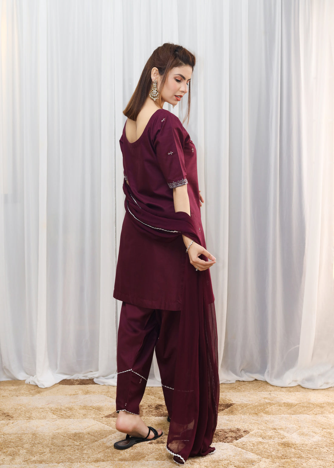 Plum Perfection 3Pcs - Summer Symphony by Hina Hassan