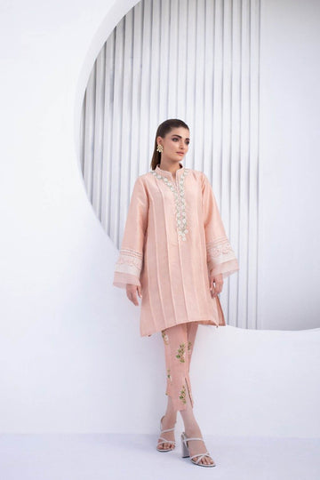 Chai Pink Raw Silk Kurta - Sania Maskatiya