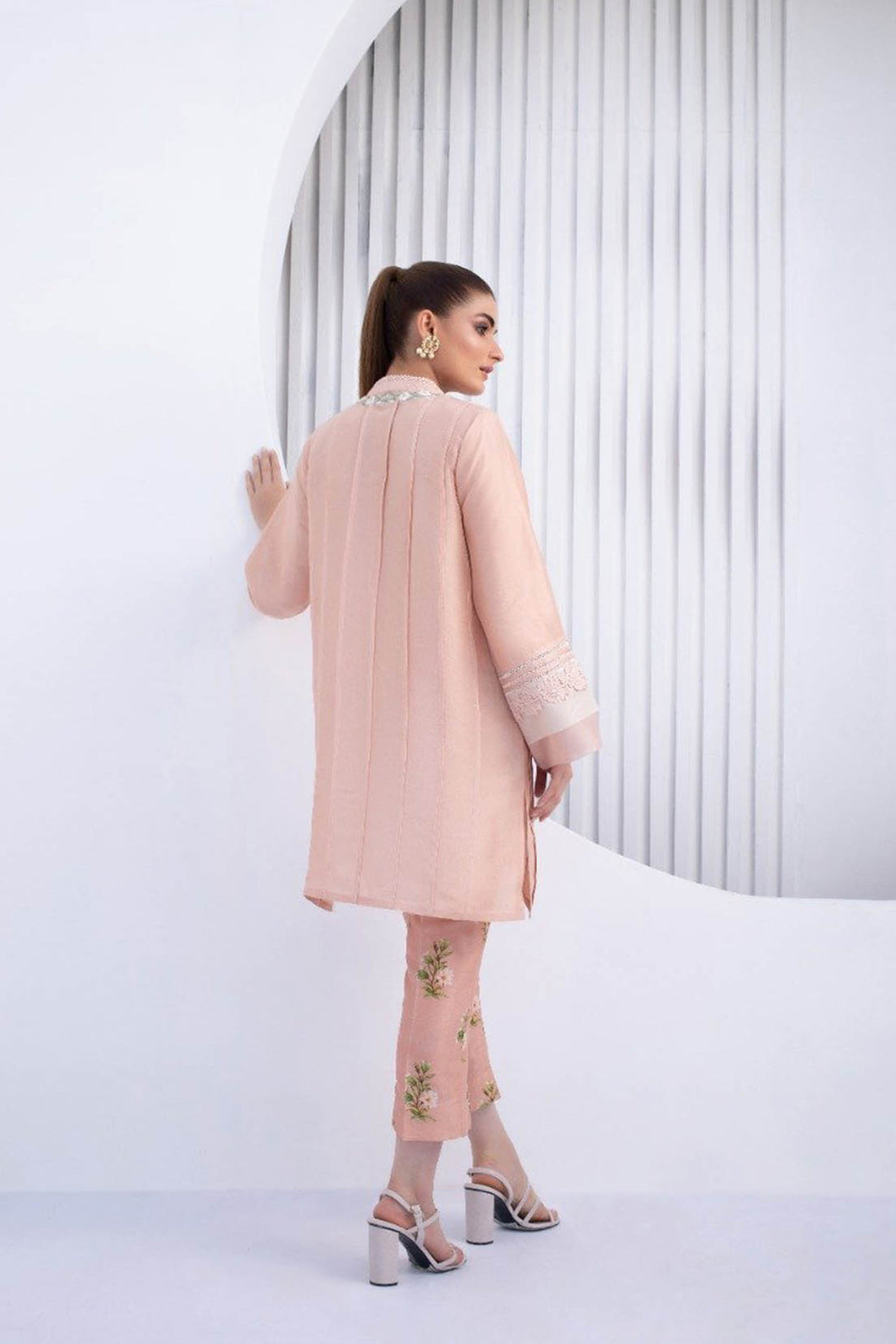 Chai Pink Raw Silk Kurta - Sania Maskatiya