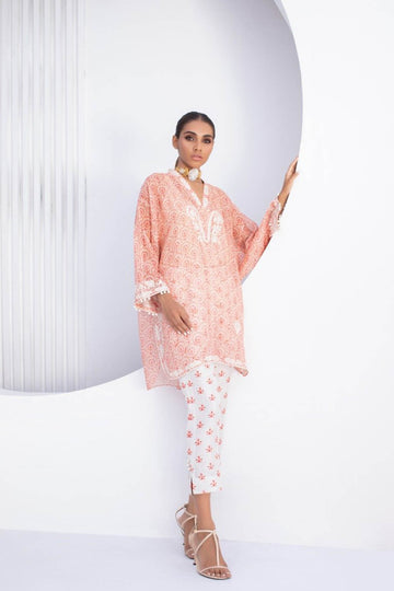 Boxy Cotton Net Kurta - Sania Maskatiya