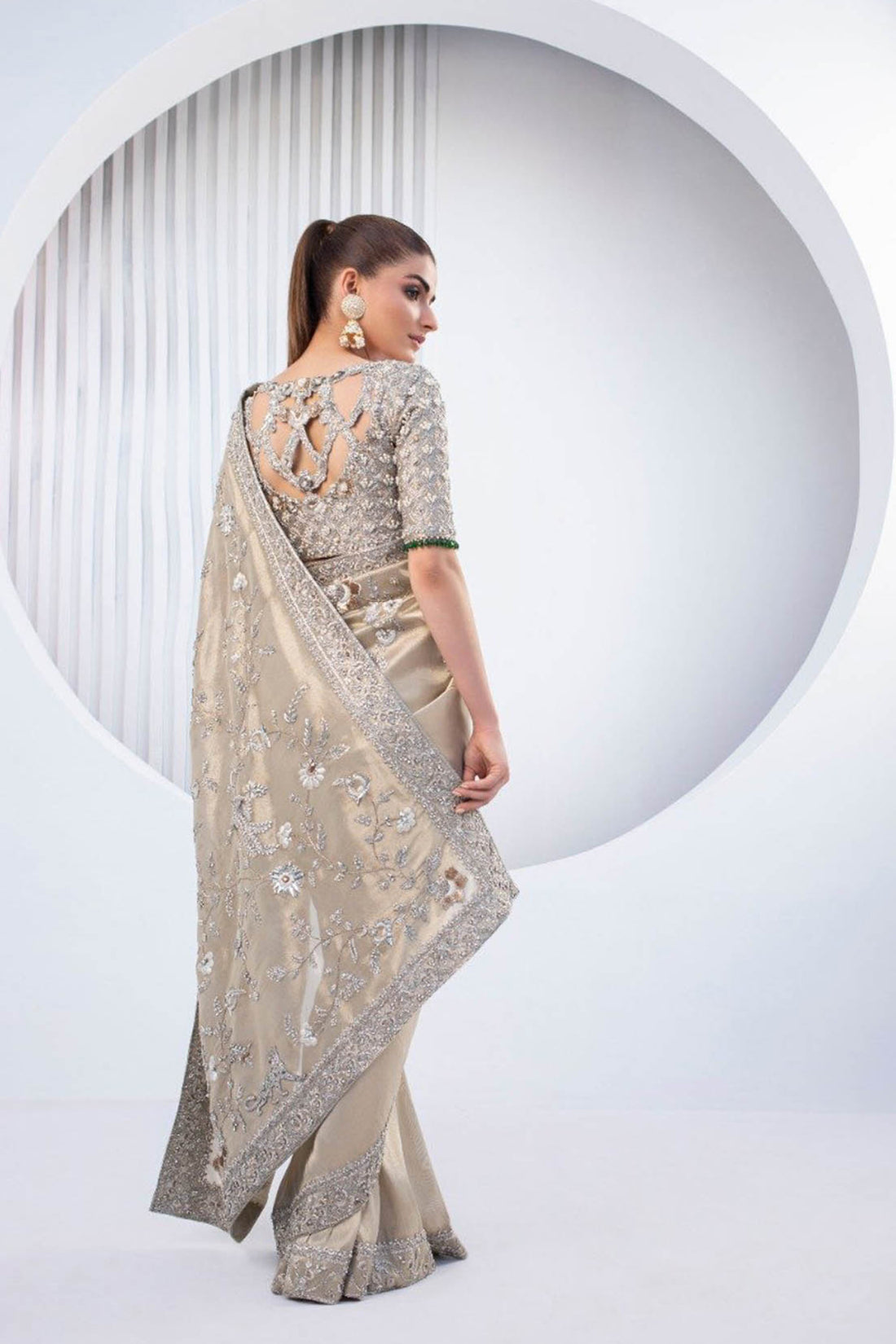 Gold Lame Sari - Sania Maskatiya