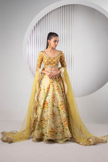 Lemon Lehnga Choli - Sania Maskatiya