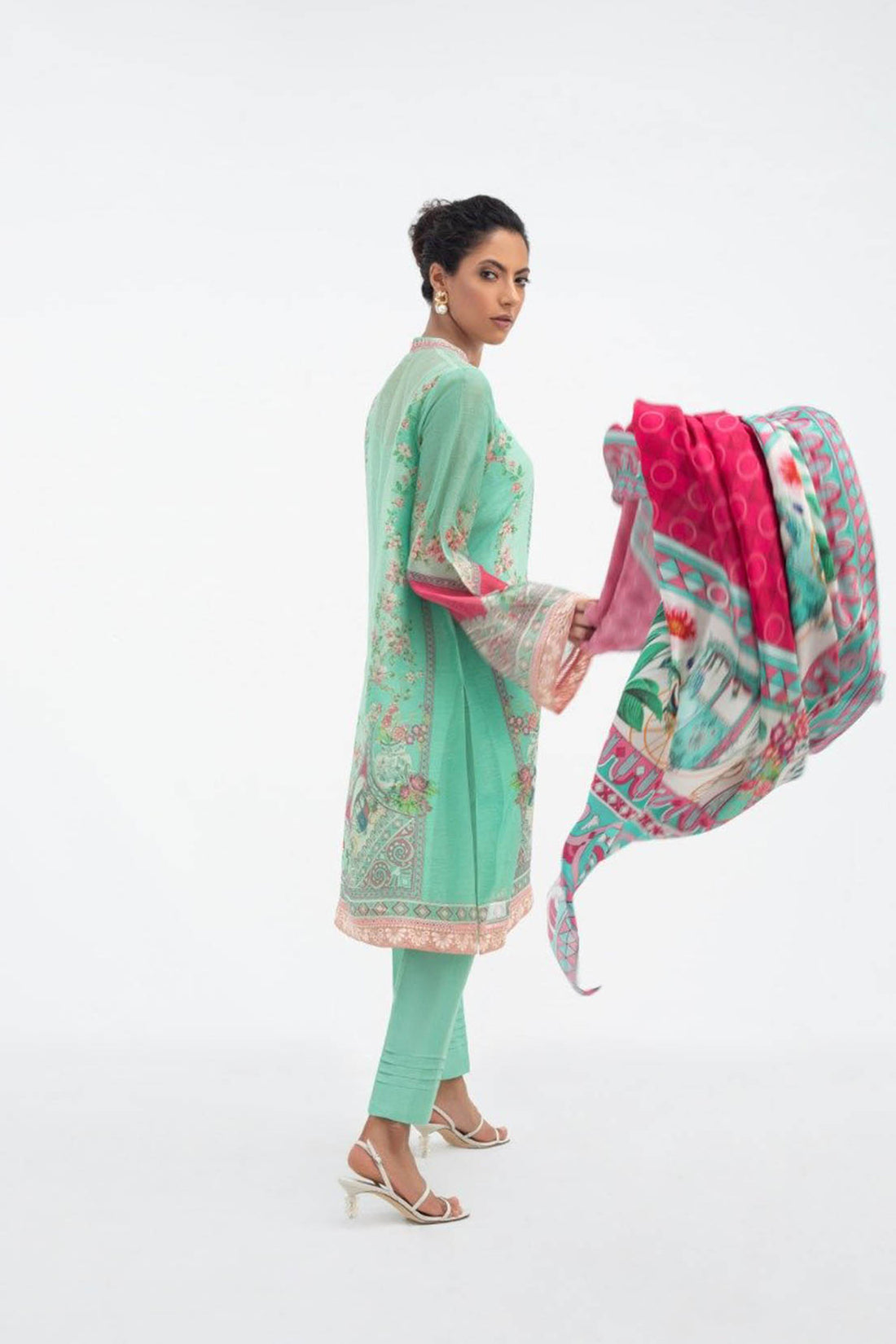 Printed Cotton Net Kurta - Sania Maskatiya