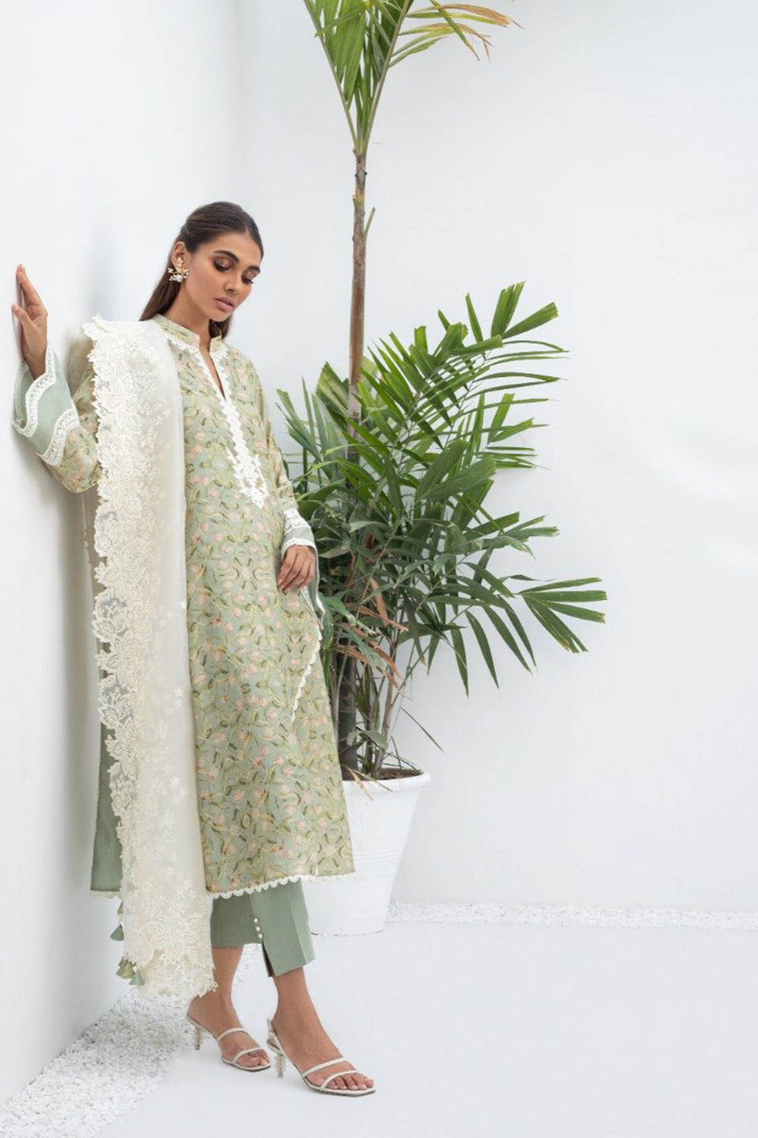 Printed Khaddi Silk Overlap Kurta - Sania Maskatiya