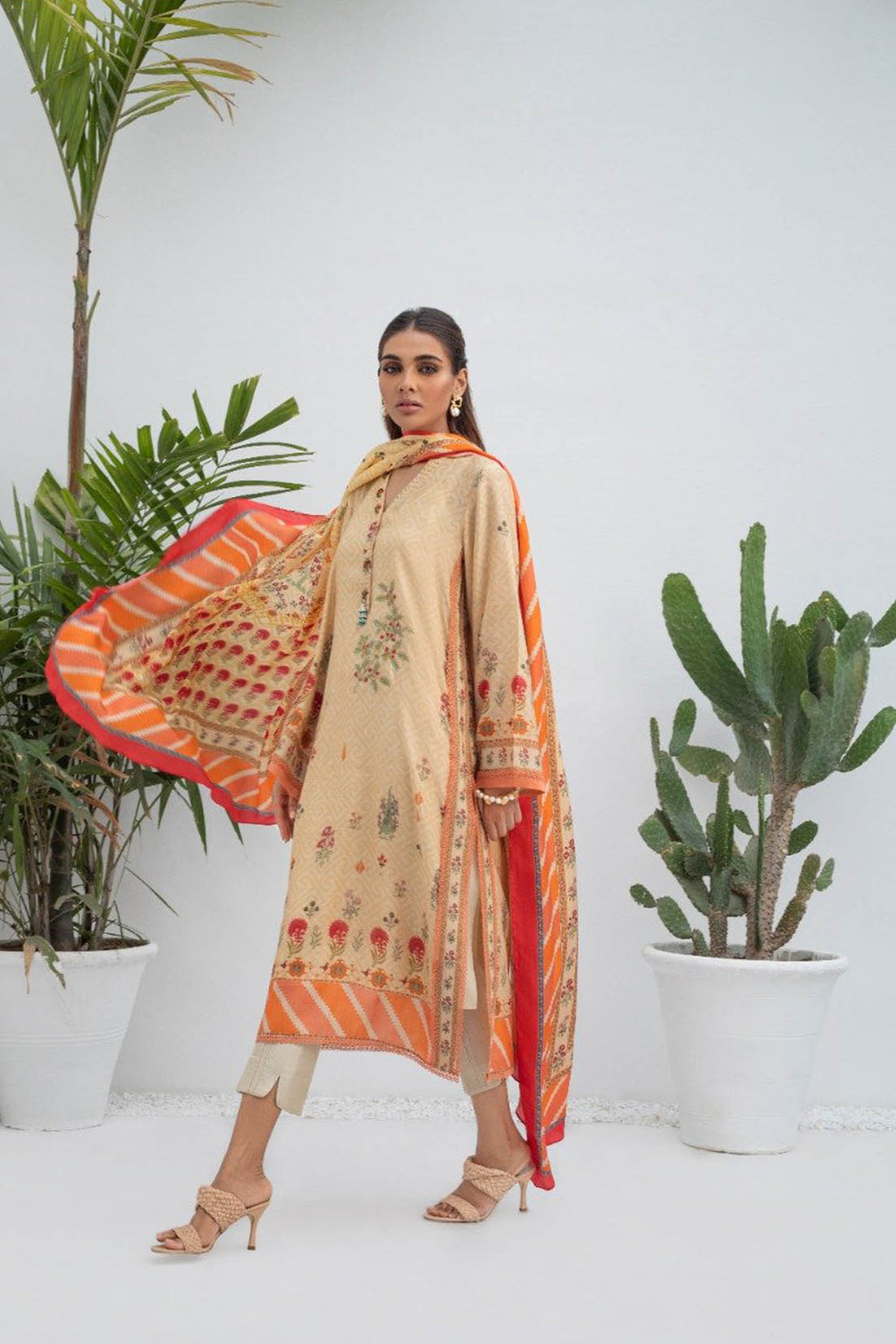 Printed Khaddi Silk Kurta - Sania Maskatiya