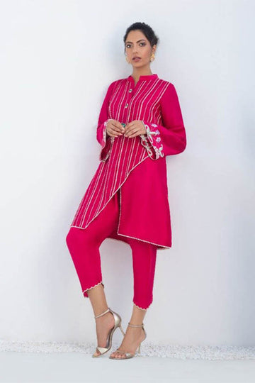 Rawsilk Overlap Kurta - Sania Maskatiya