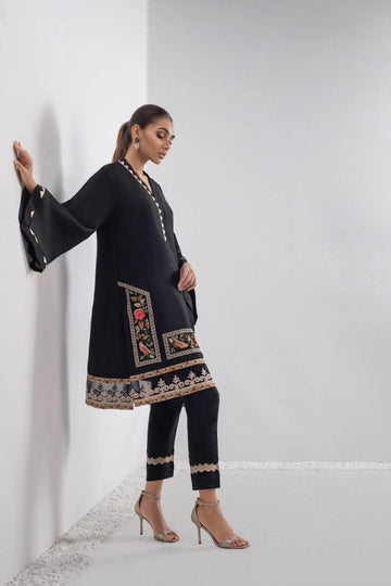 Rawsilk Embroidered Kurta - Sania Maskatiya