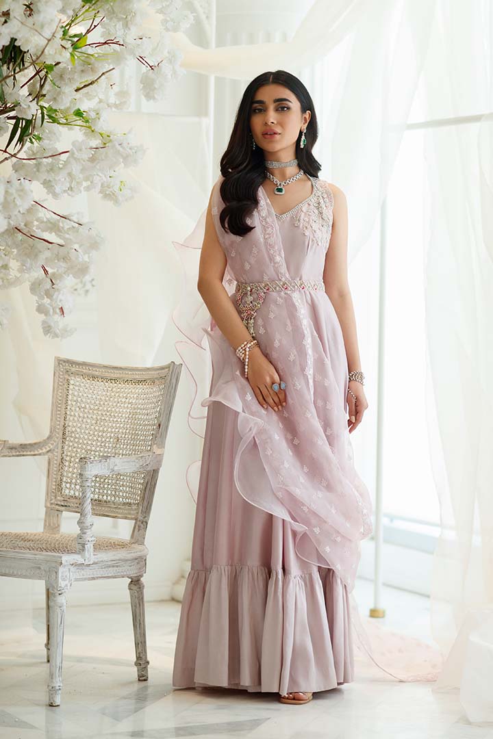 MAGNOLIA ROSE SAREE DRESS - Farah Talib Aziz