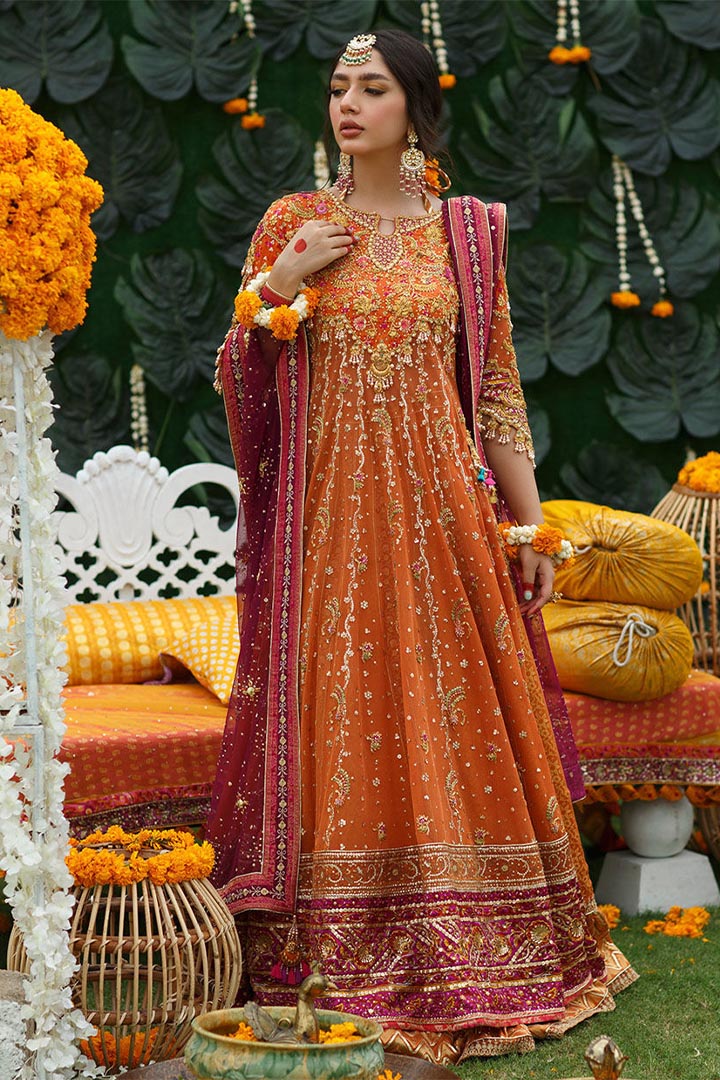 BIA BURNT ORANGE KALIDAAR - Farah Talib Aziz