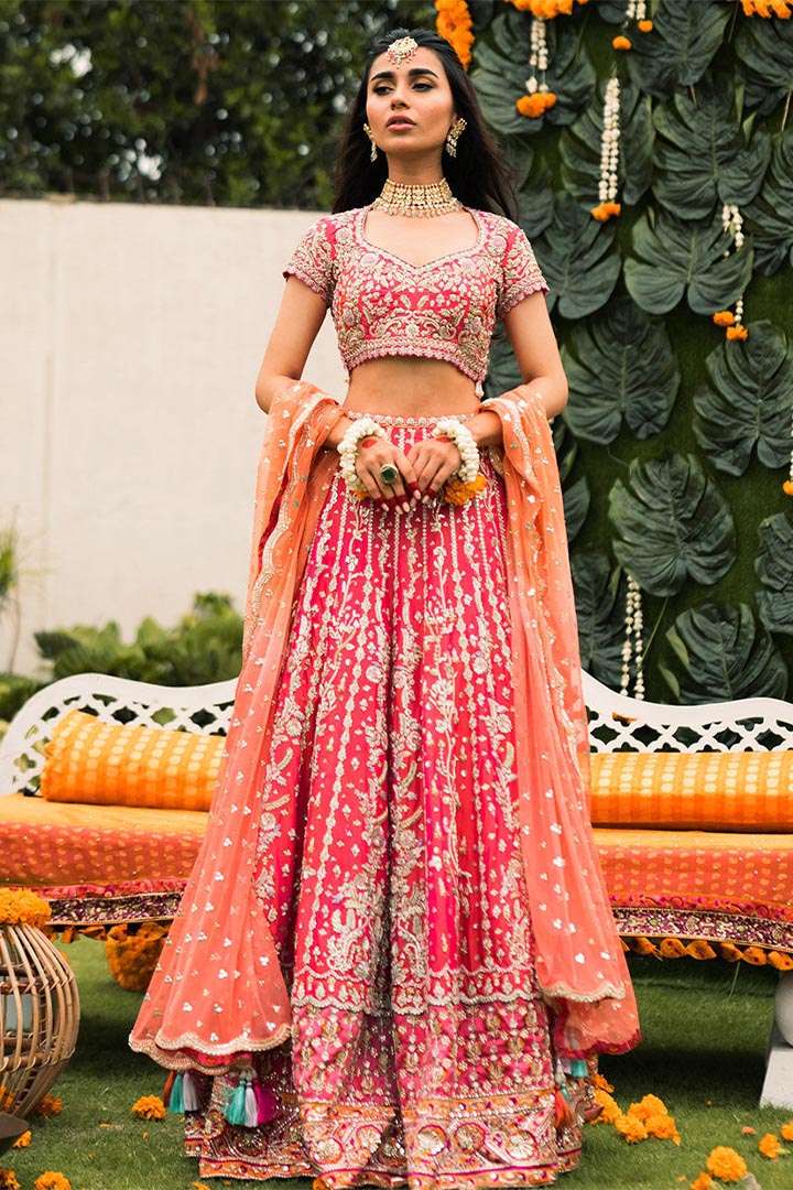 YARA TWO-TONE LEHENGA CHOLI - Farah Talib Aziz