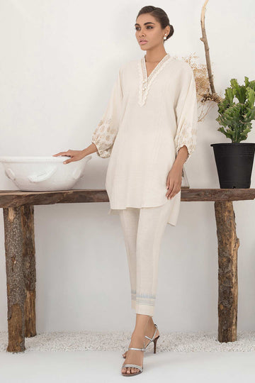 IVORY KARANDI KURTA - Sania Maskatiya