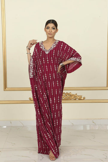 IVY Mehroon Marine Kaftan