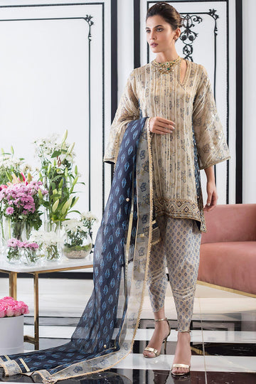 KHAADI SILK PRINTED ABHA - Sania Maskatiya