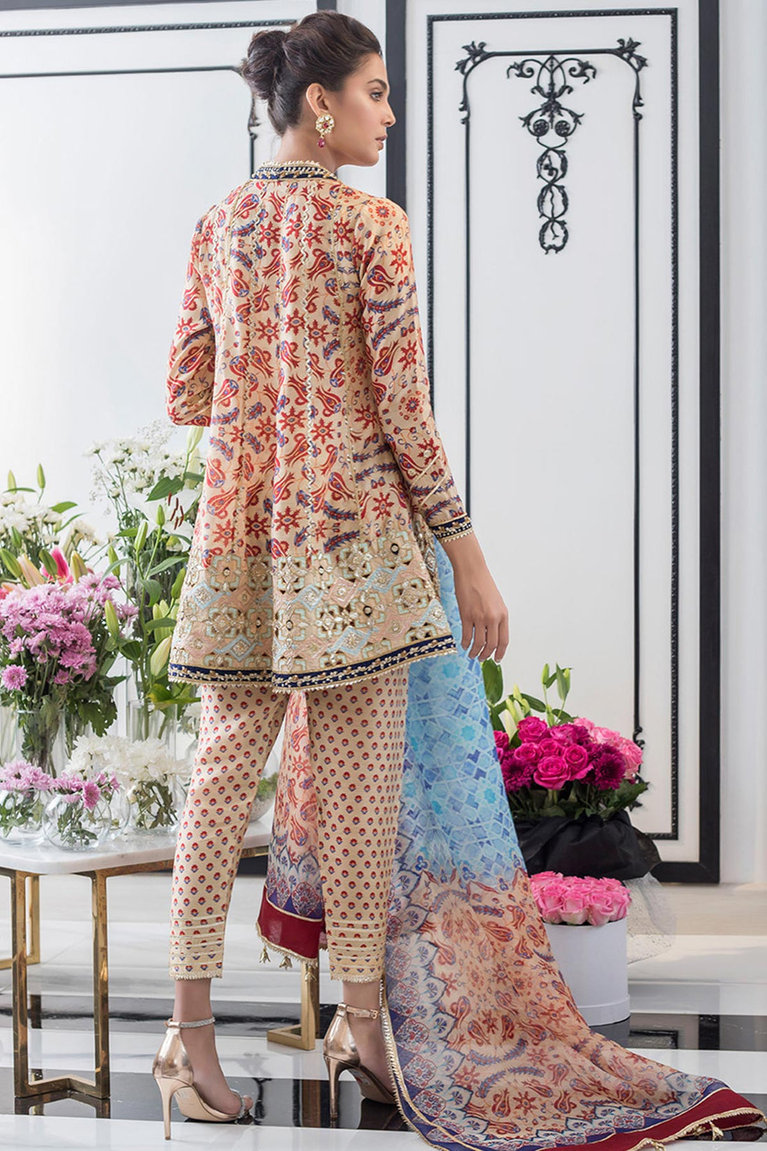 KHAADI SILK SHORT PESHWAS - Sania Maskatiya