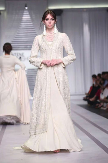 LONG SLEEVED COAT WITH LONG SKIRT - Rizwan Beyg