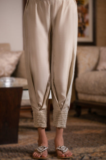 Laced Pearled Pants - Aleena & Fareena