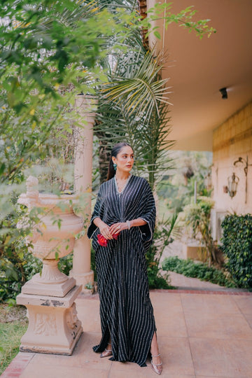 Black Kaftan - Eid Drop'23 by Noreen Neelam