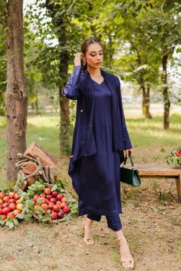 AF 350 Blue Cape Silk  - Ainee Faisal