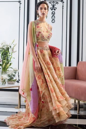 ORGANZA LEHNGA CHOLI - Sania Maskatiya