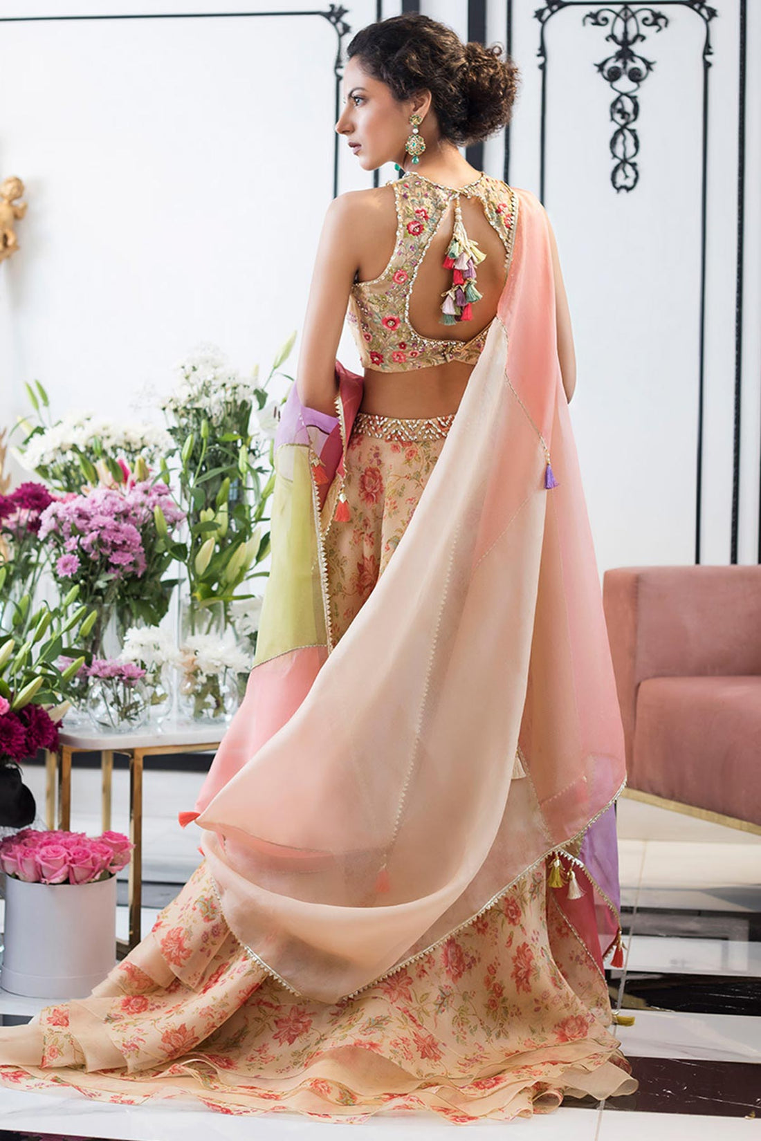 ORGANZA LEHNGA CHOLI - Sania Maskatiya