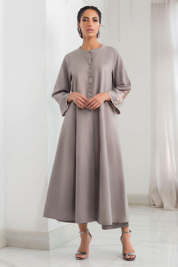 PEWTER KARANDI KURTA - Sania Maskatiya