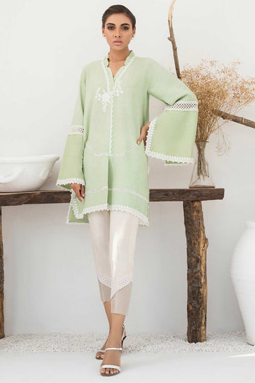 PISTACHIO KARANDI KURTA - Sania Maskatiya