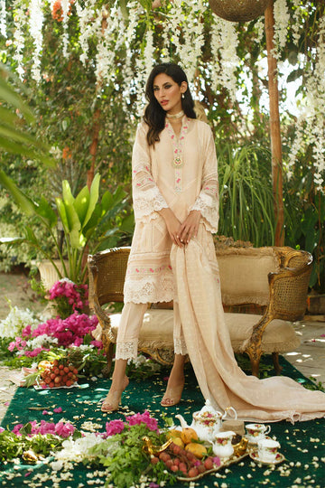 Peach Elsie Shirt and Dupatta - Farah Talib Aziz