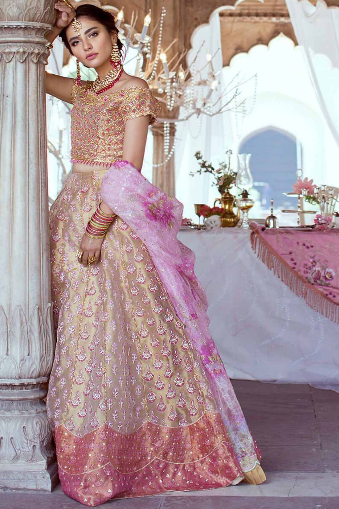 Rose Gold Lehnga Choli - Farah Talib Aziz