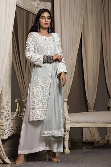 SHAHMEER AQUA KURTA & DUPATTA - Rizwan Beyg