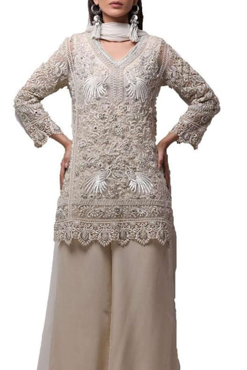 SHORT TUNIC WITH CLASSIC GARA MOTIF - Rizwan Beyg