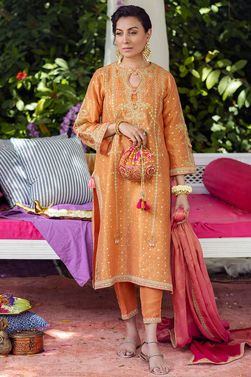 LAYLA PEACH SHIRT AND DUPATTA - Farah Talib Aziz