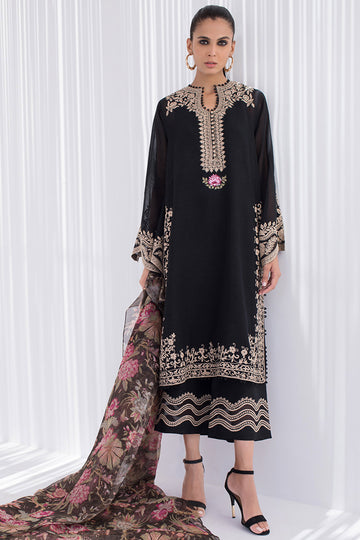 Khaddi Corduroy Embroidered Kurta - Sania Maskatiya