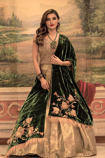 Wings of Love (Green Skirt & Blouse) - Nilofer Shahid