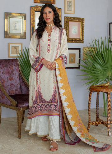 MYZA IVORY SHIRT AND DUPATTA - Farah Talib Aziz