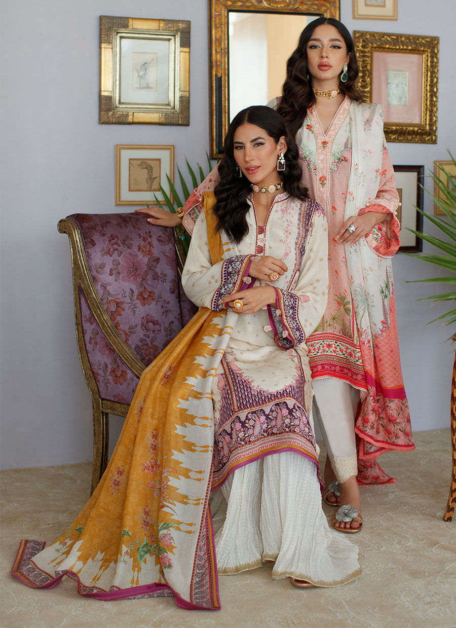 MYZA IVORY SHIRT AND DUPATTA - Farah Talib Aziz