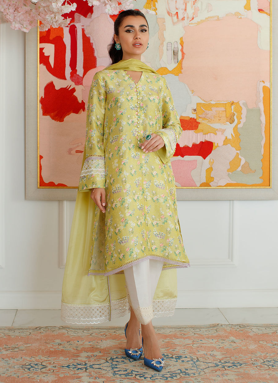 EDEN KIWI SHIRT AND DUPATTA - Farah Talib Aziz