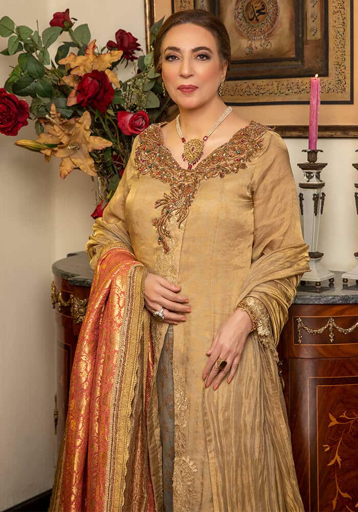 Rosette Gold - NS Wardrobe by Nilofer Shahid