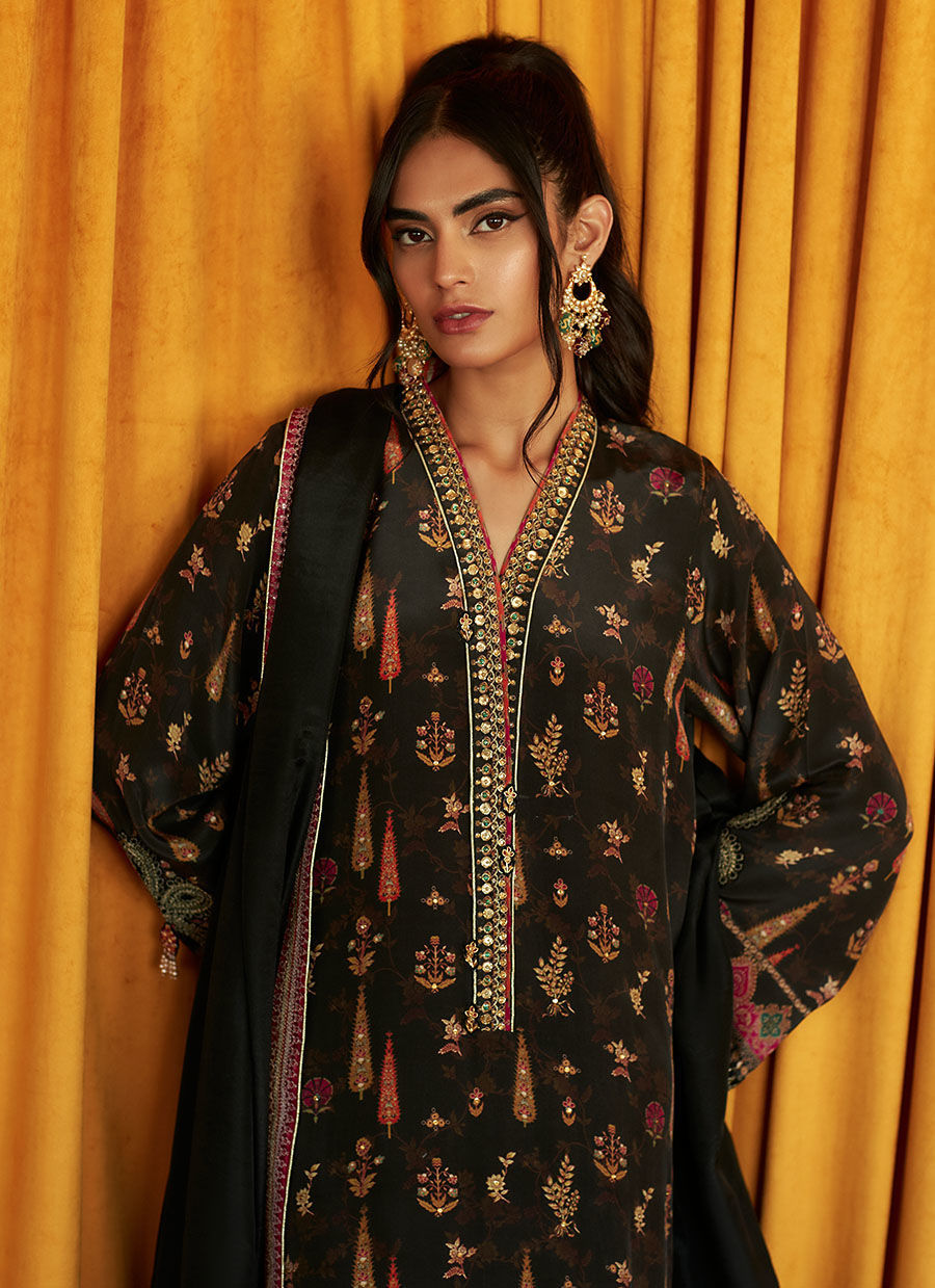 GINA SHIRT AND DUPATTA - Velvet Stardust by Farah Talib Aziz