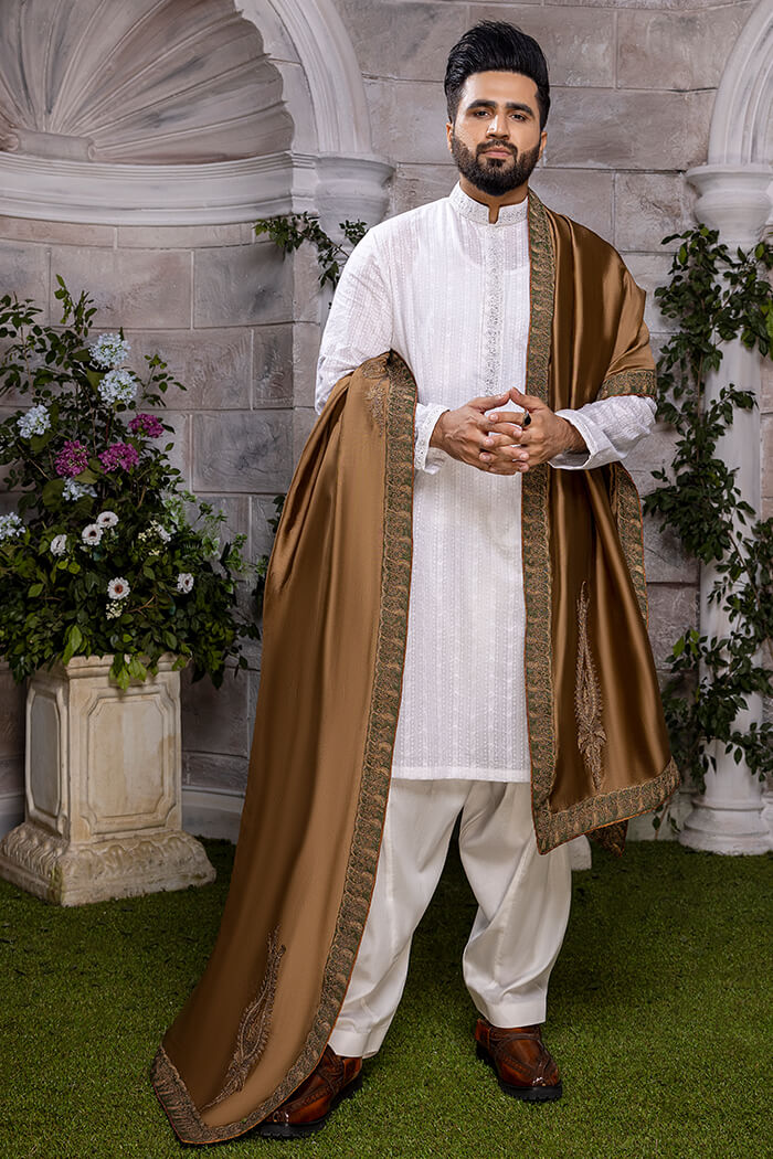 Divine Emperor Shawl - Sapnay (Menswear) by Nilofer Shahid